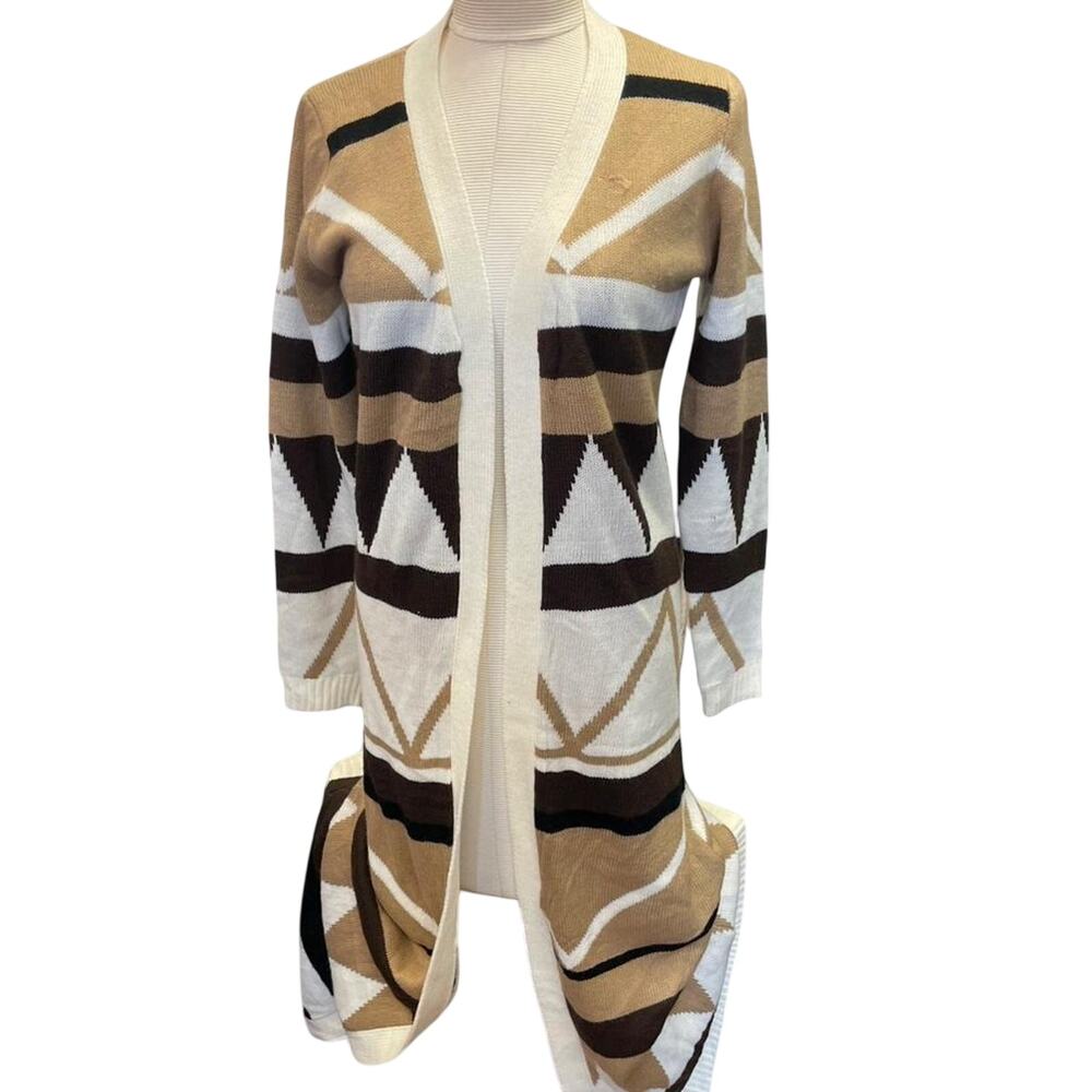 Brown and cream aztec print